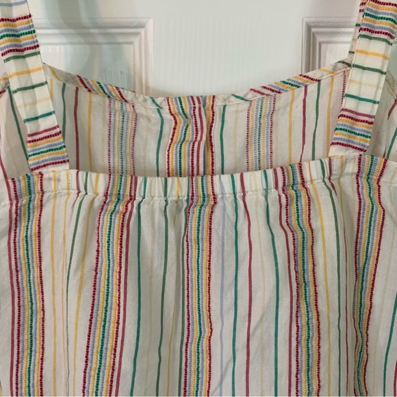 Madewell Button Front Cami Tank Textural Rainbow Stripe, size S - Picture 7 of 9